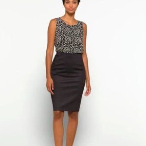 Stitch Fix Liverpool Los Angeles Bia Knit Pencil Skirt $P Petite Charcoal Gray